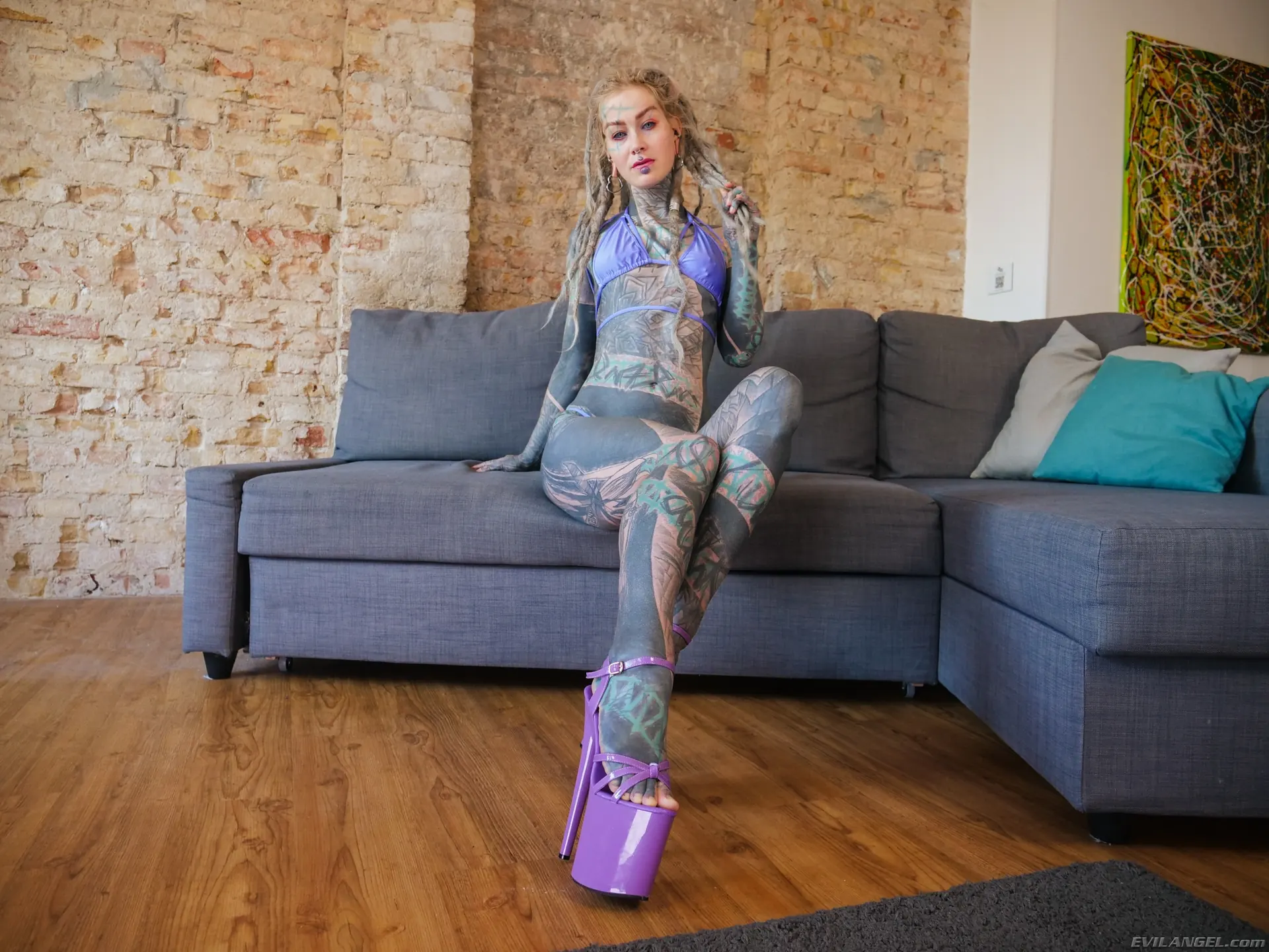 Evil Angel 'ANUSKATZZ DP, DAP and Gaping Threesome' starring Anuskatzz (Photo 1)