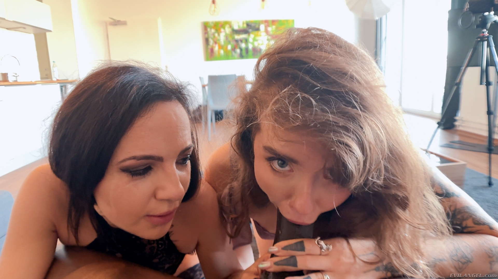 Evil Angel 'KRISTY and EDEN Deepthroat BJ 3-Way' starring Kristy Black (Photo 14)