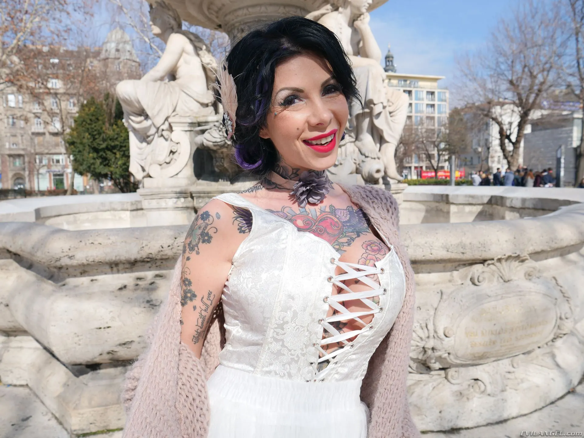 Evil Angel 'Rameras anales dobles' protagonizando Megan Inky (foto 1)