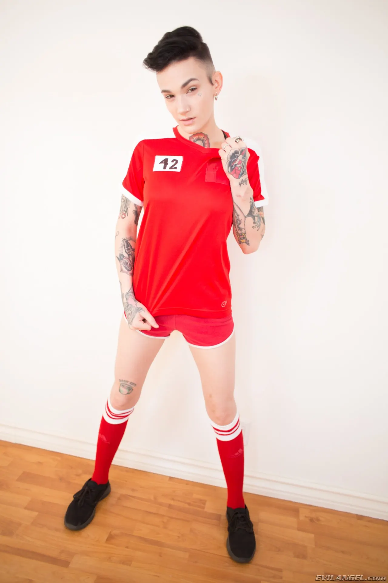 Evil Angel 'Pruebas de gangbang interracial volumen 1' protagonizando Nikki Hearts (foto 6)