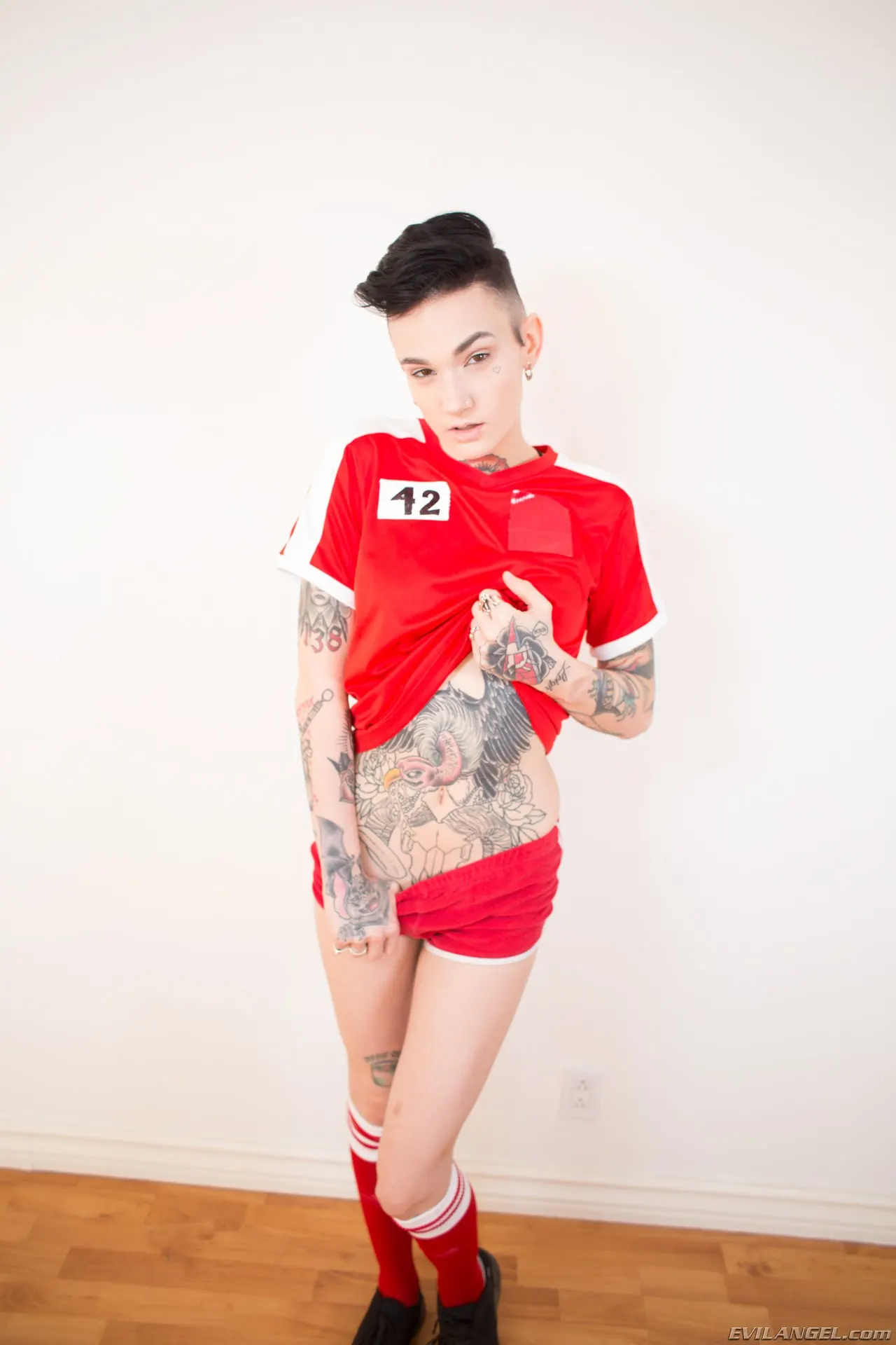 Evil Angel 'Pruebas de gangbang interracial volumen 1' protagonizando Nikki Hearts (foto 18)