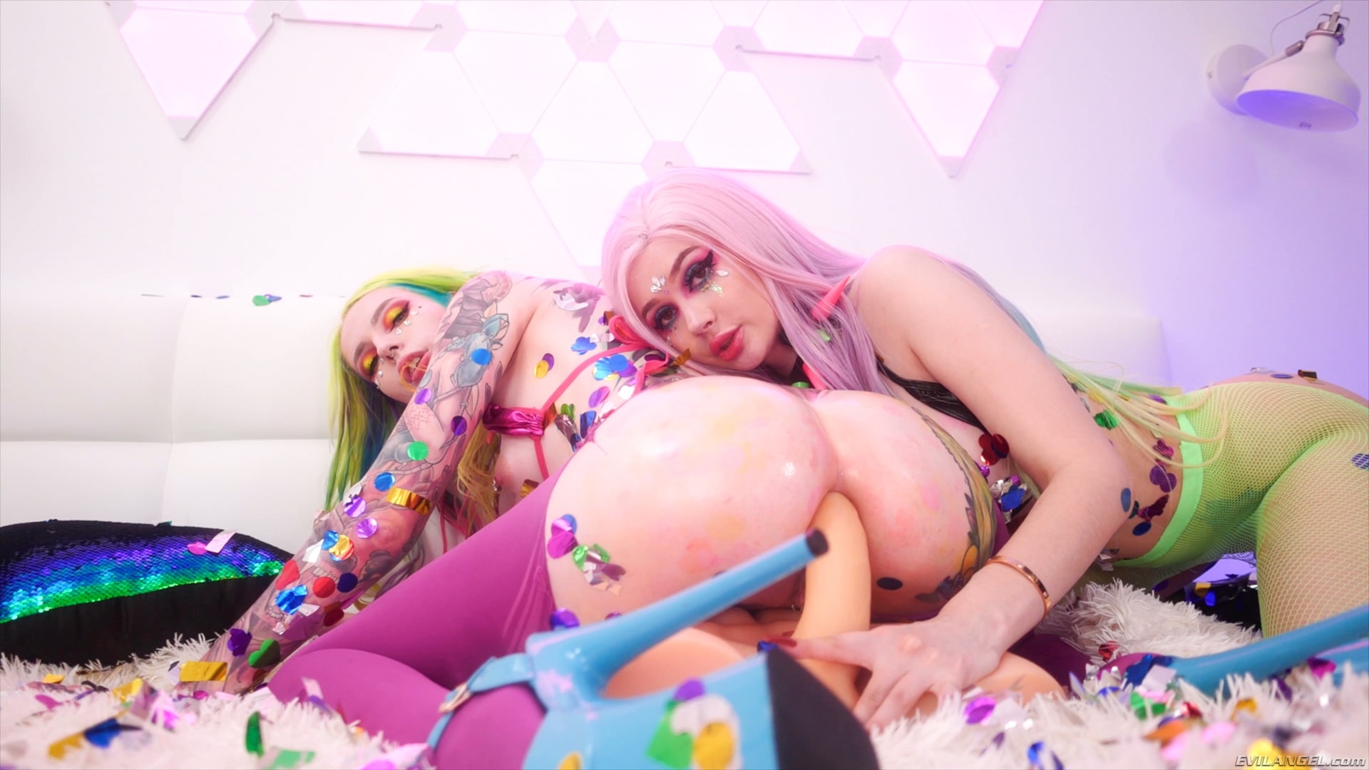 Evil Angel 'Sex Lesbian Party With Purple Bitch' starring Purple Bitch (Photo 12)